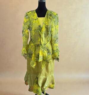 Nubiano Long Sleeve Jacket & Long Lined Skirt 3 pc